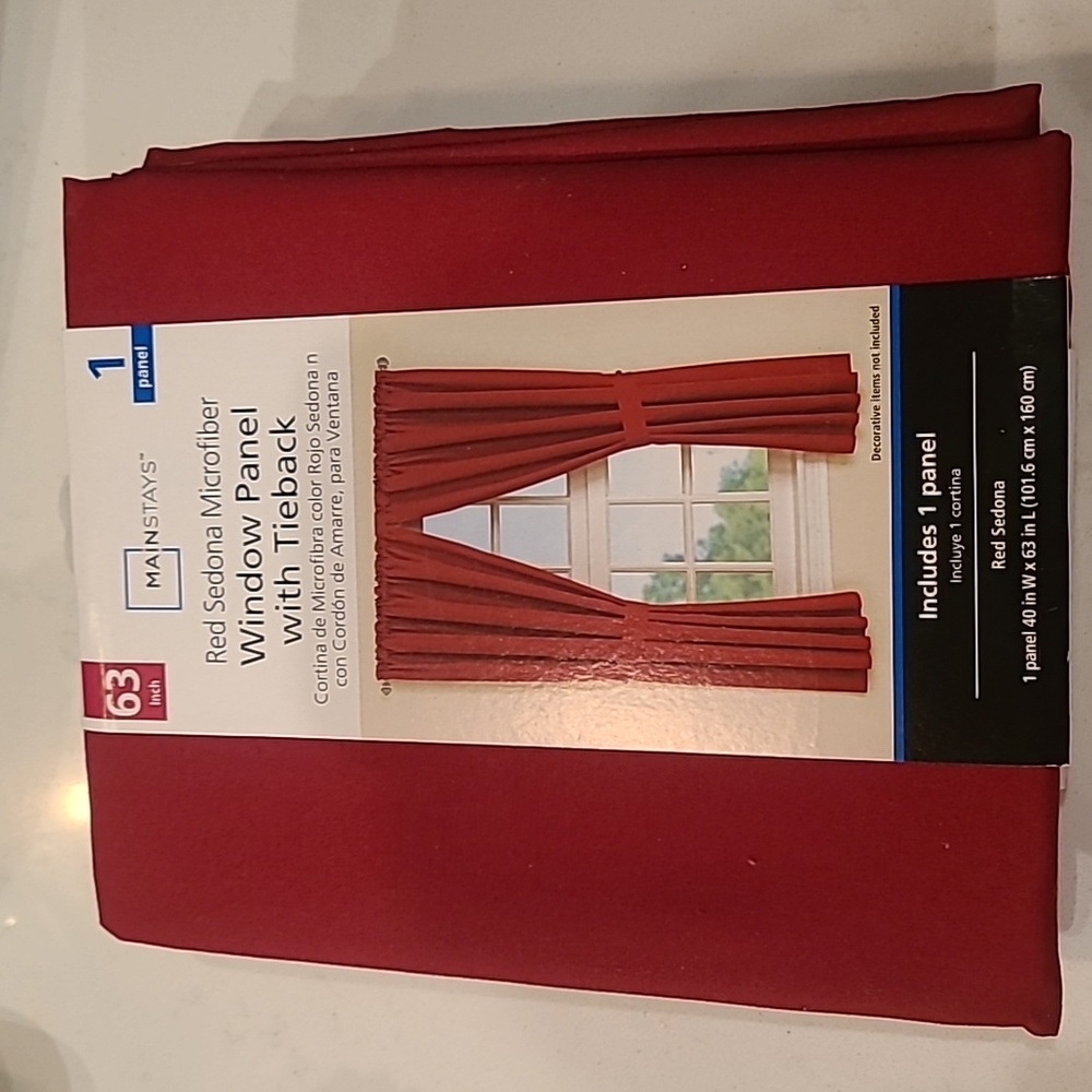 Mainstays window panel with tie back